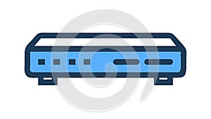 Server Rack Network Tech Icon Flat Design Vector Art, vector design Generative AI