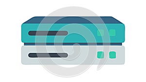 Server Rack Unit Icon for Data IT Infrastructure, vector design Generative AI