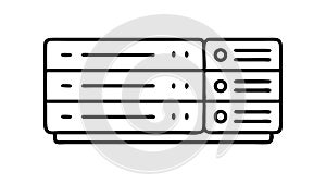 Server Racks Data Center Icon, IT, Network, and Cloud Computing, vector design Generative AI