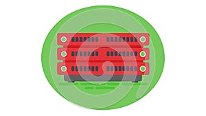 Server Racks Data Center, Network Infrastructure, vector design Generative AI