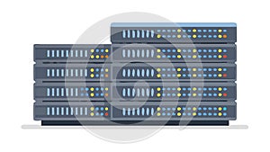 Server Racks Icon, Data Center, Hosting Cloud Computing, vector design Generative AI