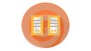 Server racks icon for data center technology, vector design Generative AI