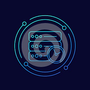 server response time line vector icon