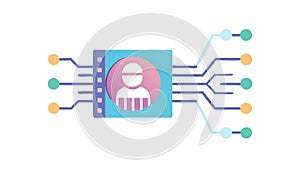 Server Room Connection, IT Network Setup, vector design Generative AI