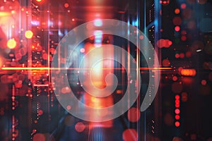 Server room, Data Center. Big Data Storage. cloud computing technology. Neural network ai generated