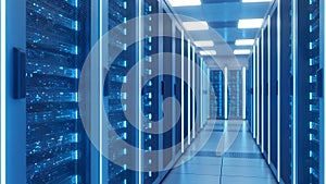 Server Room Data Center Hosting, Cloud Computing, IT Infrastructure