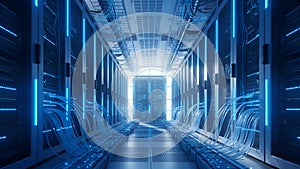 Server Room Data Center Modern Technology Infrastructure