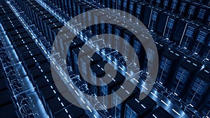 Server Room Data Center Network, Hosting, Cloud Computing