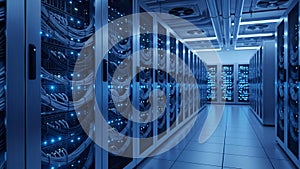 Server Room Data Center Network, Hosting, IT Infrastructure