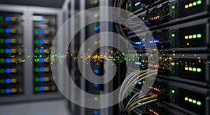 Server Room Data Flow and Connectivity