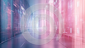 Server room data processing and digital information flowing