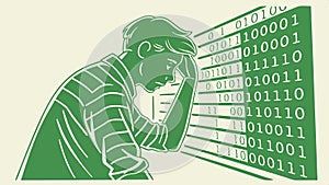 Server room with data racks, IT infrastructure and technology hub vector design Generative AI