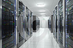 Server room in datacenter