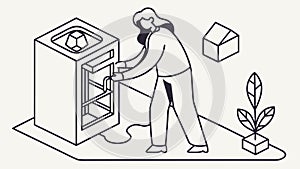 Server Room Maintenance, IT Professional and Data Center, vector design Generative AI