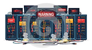 Server Room System Failure and Data Center Crisis