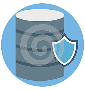 Server Security Color Isolated Vector Icon that easily can be modified and edit.