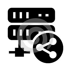 Server sharing glyphs icon