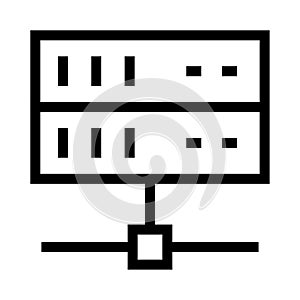 Server sharing vector glyphs icon