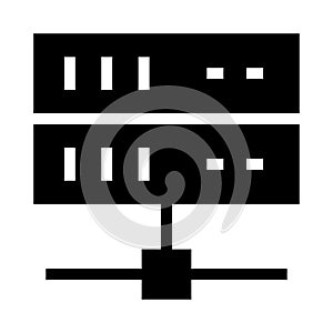 Server sharing vector glyphs icon
