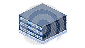 Server Stack Data Center Storage Icon, vector design Generative AI