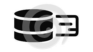 Server Stack or Database Icon Vector Illustration, vector design Generative AI