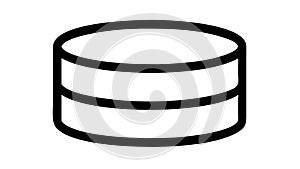 Server Stack or Database Icon Vector Illustration, vector design Generative AI