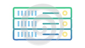 Server stack icon, data center and cloud computing. vector design Generative AI