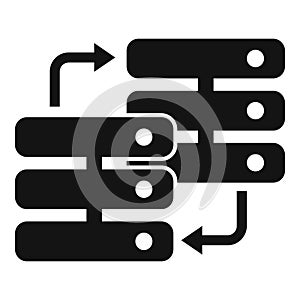 Server storage icon simple vector. Backup data
