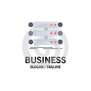 server, structure, rack, database, data Flat Color Icon Vector