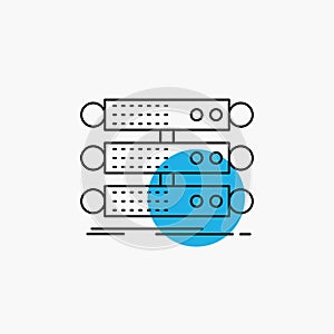server, structure, rack, database, data Line Icon