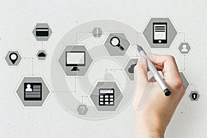 Server and technology concept