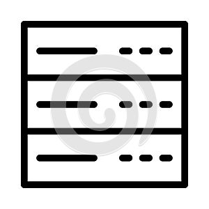 Server thin line vector icon