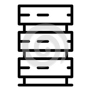 Server tower icon, outline style