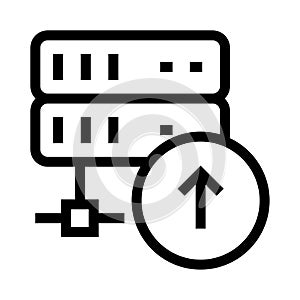 Server upload vector glyphs icon
