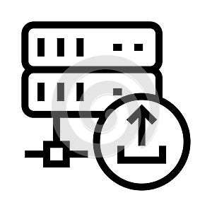 Server upload vector glyphs icon