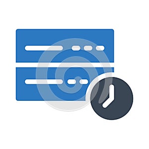 Server vector glyph color  icon