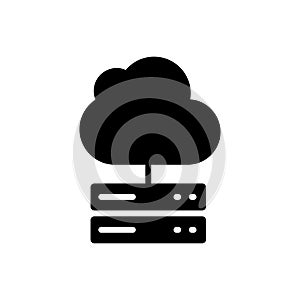 Server vector glyph flat  icon