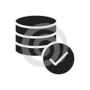 Server vector glyph flat icon