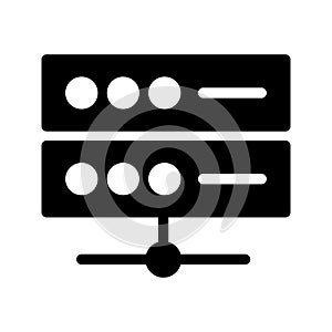 Server vector glyphs icon