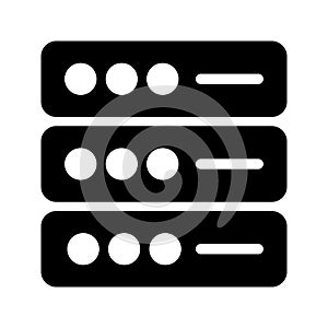 Server vector glyphs icon