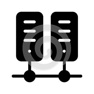 Server vector glyphs icon