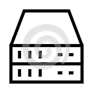 Server vector glyphs icon