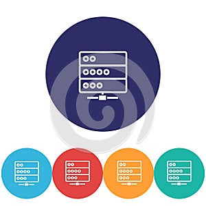 Server vector icon , lorem ipsum Flat design