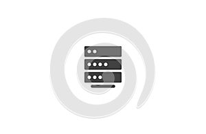 Server vector icon , lorem ipsum Flat design