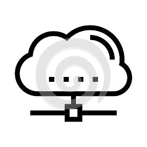 Server vector line icon
