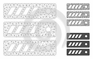 Server Vector Mesh Network Model and Triangle Mosaic Icon