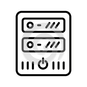 Server vector outline Icon Design illustration. Cloud computing Symbol on White background EPS 10 File