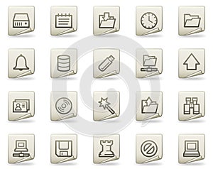 Server web icons, document series