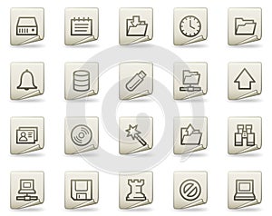 Server web icons, document series
