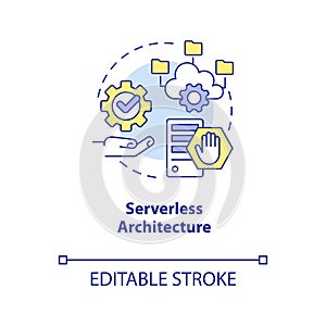 Serverless architecture concept icon